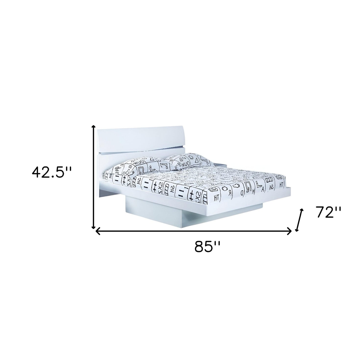 Four Piece White Solid and Manufactured Wood Bedroom Set With Mirror