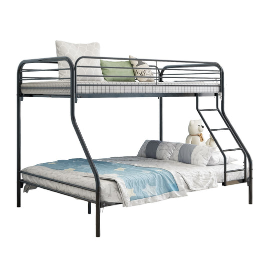 Black Heavy Duty Twin Over Full Metal Bunk Bed