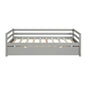 Gray Wood Twin Bed Frame with Trundle