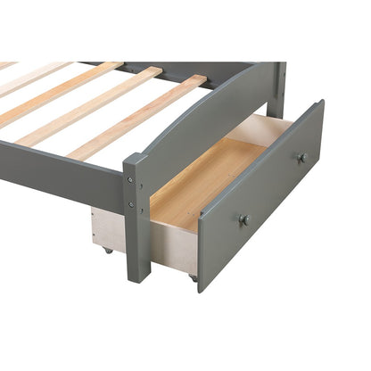 Gray Wood Twin Bed Frame