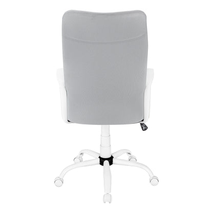 Gray and White Rolling Drafting Chair