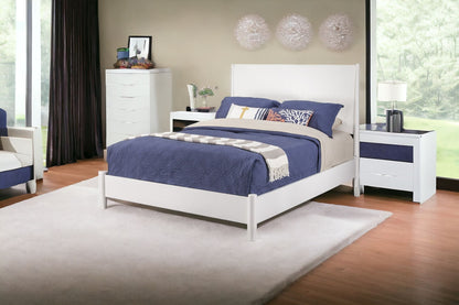 White Wood California King Bed Frame