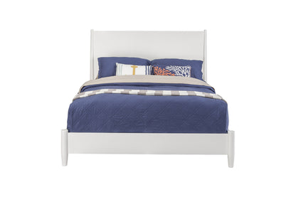 White Wood California King Bed Frame