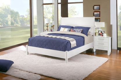 White Wood California King Bed Frame