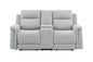 71" Light Gray Power Reclining Loveseat With Storage