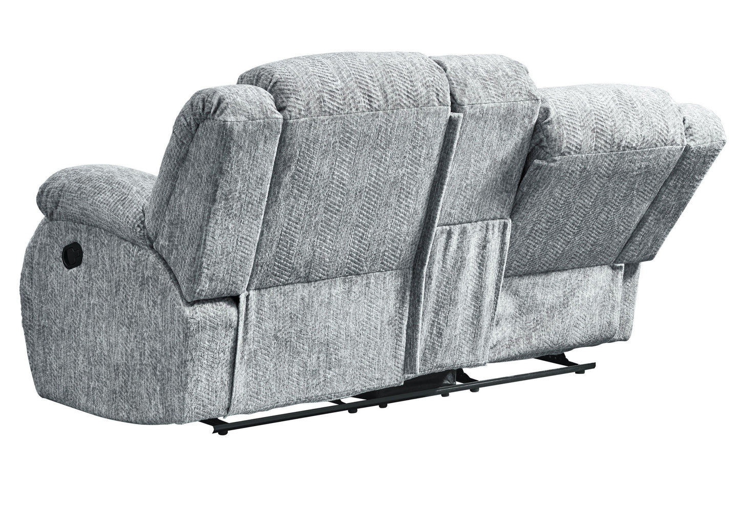 77" Light Gray Manual Reclining Loveseat With Storage