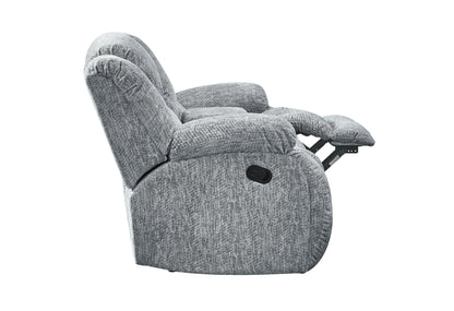 77" Light Gray Manual Reclining Loveseat With Storage